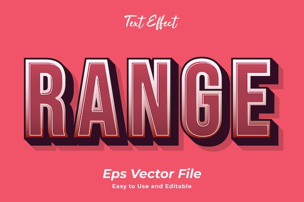 Effet De Texte Gamme Facile à Utiliser Et Modifiable Vecteur Premium