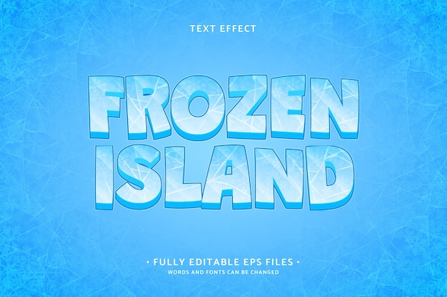Effet de texte de glace réaliste