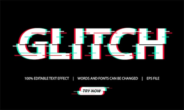 Vecteur effet de texte - glitch