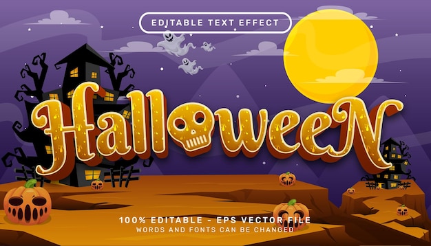 Effet De Texte Halloween 3d Et Effet De Texte Modifiable