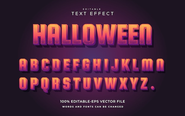 Vecteur effet de texte halloween