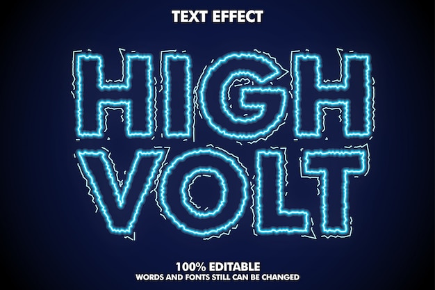 Effet de texte haute tension, effet de police électrique