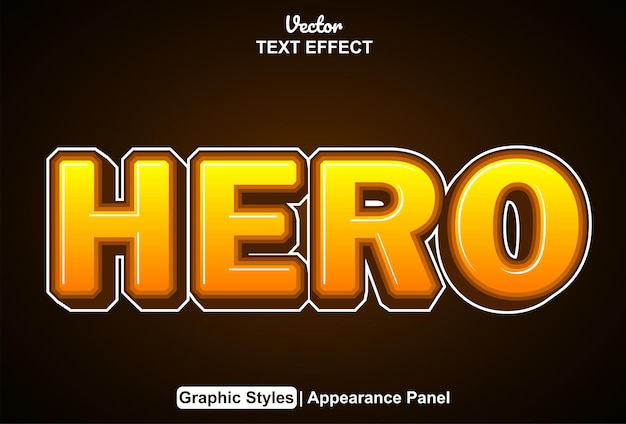 Effet De Texte Hero Avec Style Graphique Et Modifiable