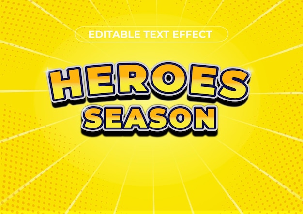 Effet de texte Heroes modifiable