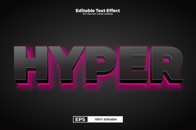 Effet de texte hyper modifiable dans le style de la tendance moderne