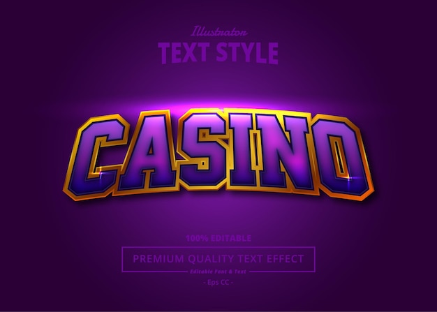 Effet De Texte Illustrateur De Casino