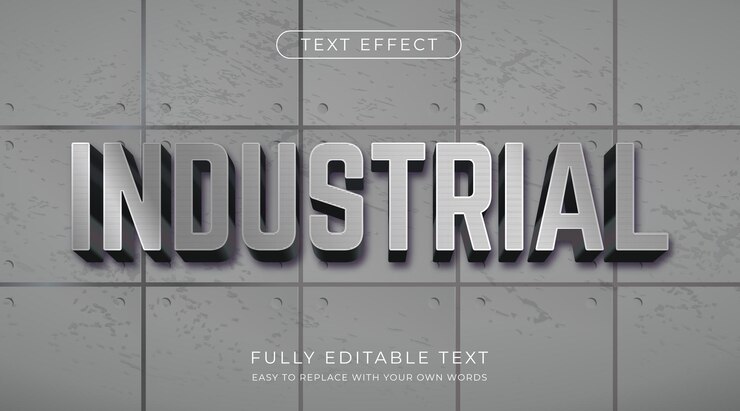 Effet de texte industriel Style de police modifiable