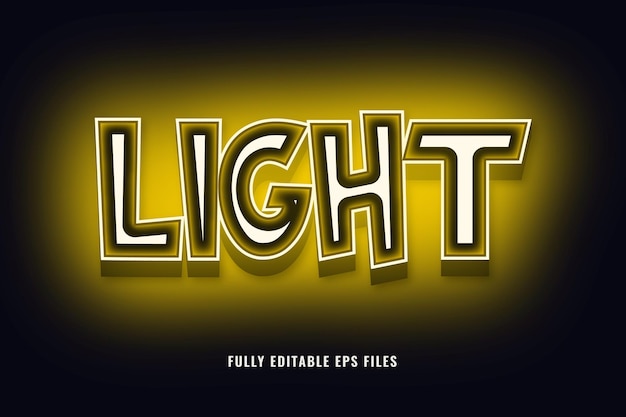 Un effet de texte jaune et noir qui dit " léger ".