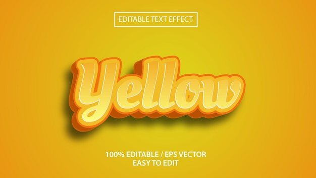 effet de texte jaune premium
