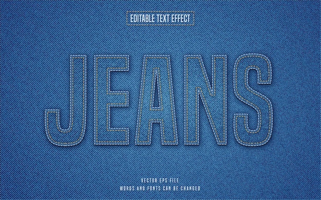 Effet de texte de jeans