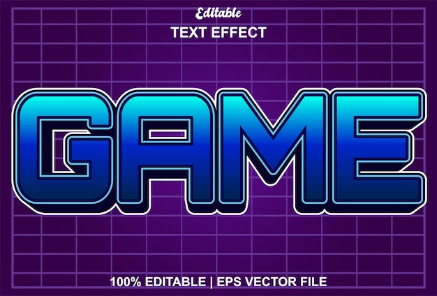 Effet De Texte De Jeu En Bleu Et Modifiable Pour Les Marques De Logos Et Plus