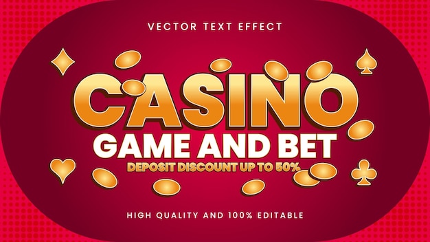 Effet De Texte De Jeu De Casino