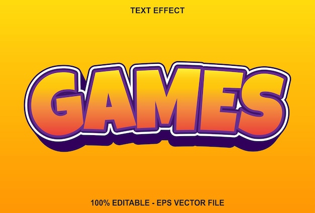 Effet de texte de jeu avec la couleur orange pour la promotion