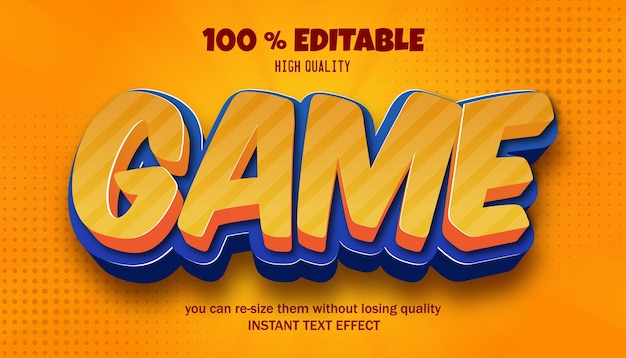 Effet de texte de jeu vectoriel