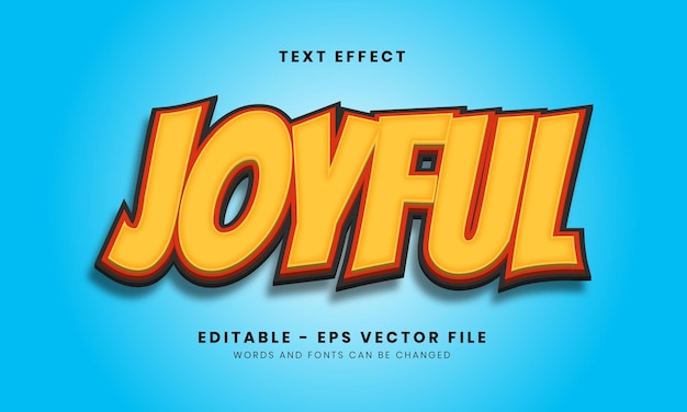 effet de texte joyeux modifiable