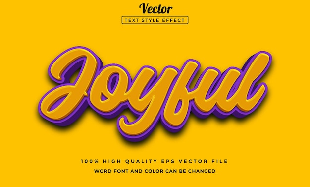 Effet de texte joyeux modifiable