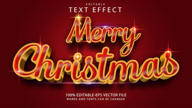 Vecteur effet de texte joyeux noël