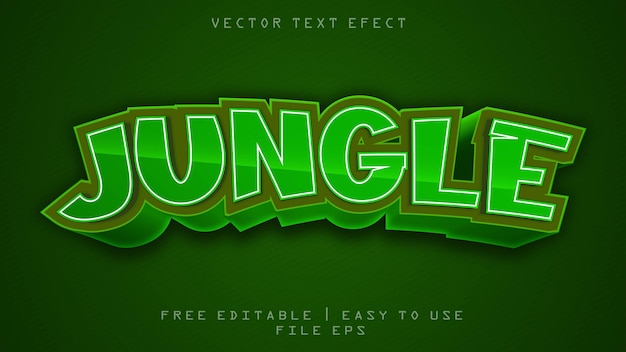 EFFET DE TEXTE JUNGLE AVEC COULEUR VERTE