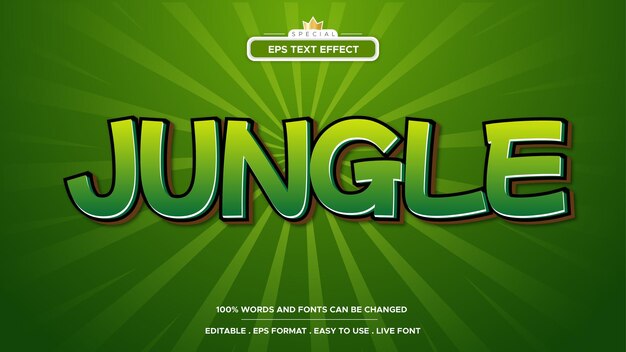 Effet de texte Jungle modifiable