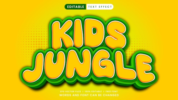 Effet De Texte Jungle Pour Enfants