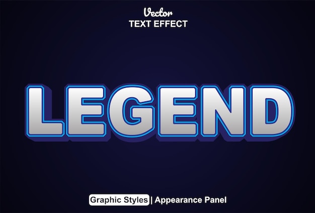 Effet de texte de légende avec style graphique et modifiable