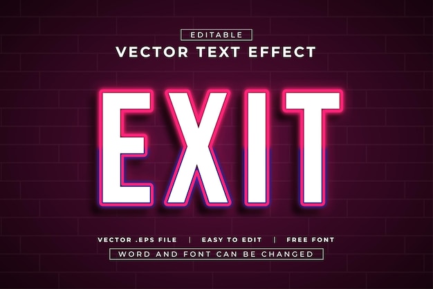 Effet de texte léger modifiable de sortie