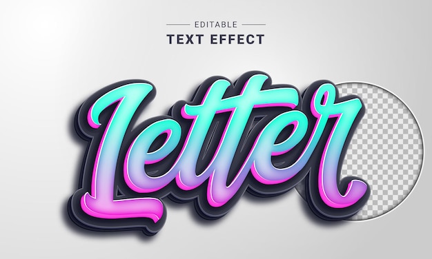 Effet de texte de lettrage moderne modifiable pour Illustrator