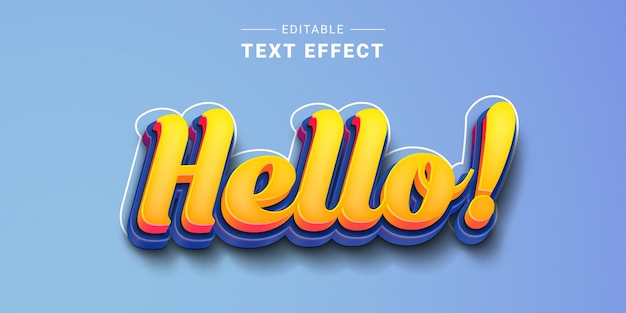 Effet De Texte De Lettrage Tendance 3d Modifiable