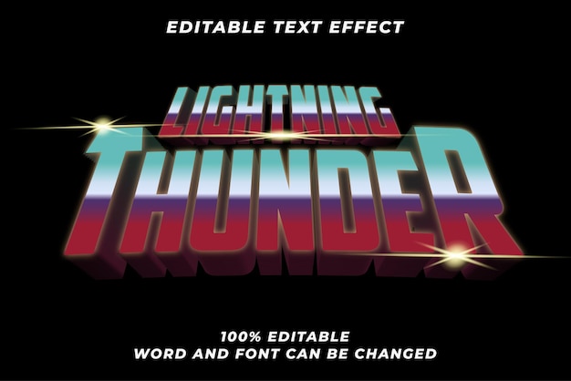 Effet De Texte Lightning Thunder