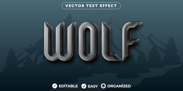 Effet de texte de loupEffet de texte de police entièrement modifiable
