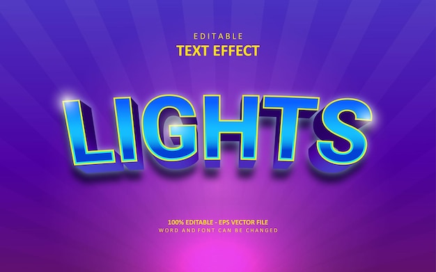 Effet de texte de lumières créatives