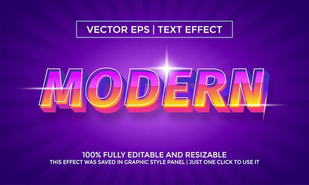 Effet De Texte Lumineux Moderne Ou Effet De Texte Vectoriel Et Style De Texte Modifiable