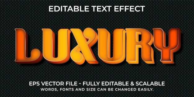effet de texte de luxe modifiable