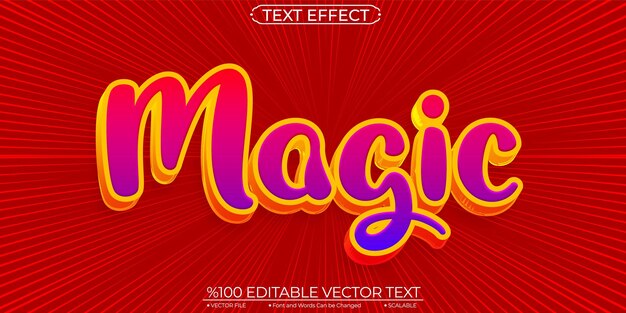 Effet de texte magique modifiable et évolutif