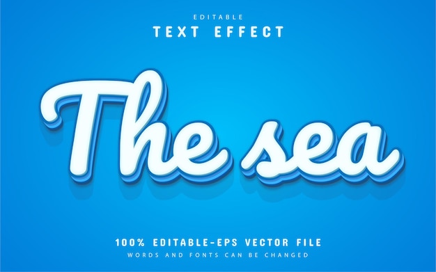 Effet De Texte De La Mer Modifiable