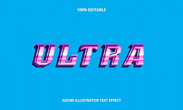Effet de texte en métal ultra rose
