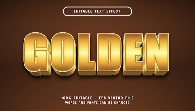 Effet de texte modifiable en 3D doré