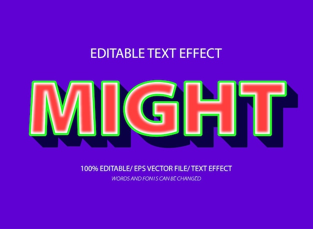 Effet de texte modifiable en 3D et effet de style de texte modificable