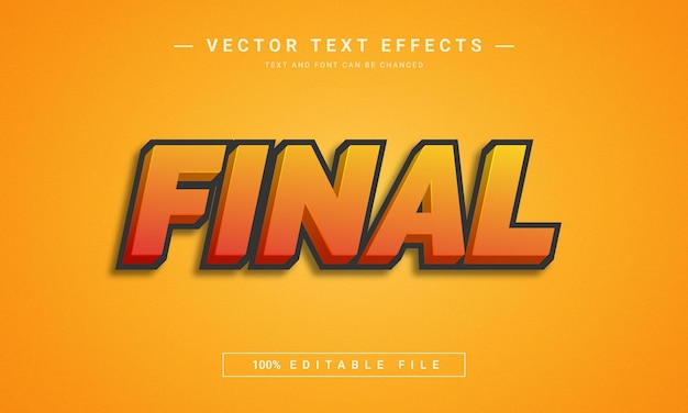 Effet de texte modifiable en 3D final