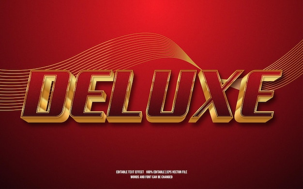 Effet De Texte Modifiable 3d De Luxe