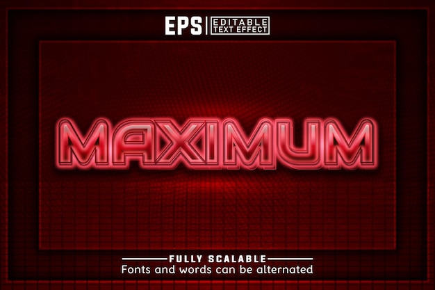 Effet De Texte Modifiable 3d Maximum