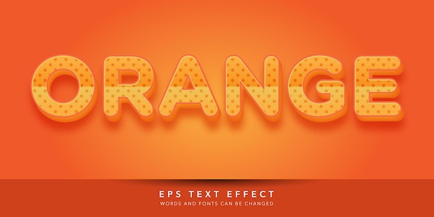 Effet De Texte Modifiable 3d Orange