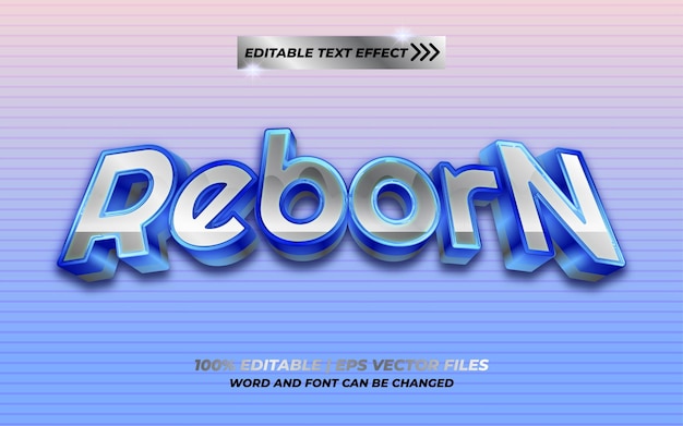 Effet de texte modifiable 3d Reborn