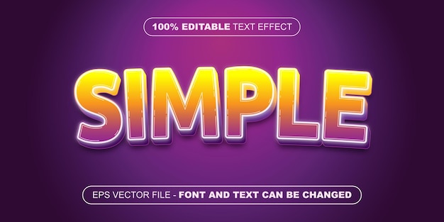Effet de texte modifiable 3d simple