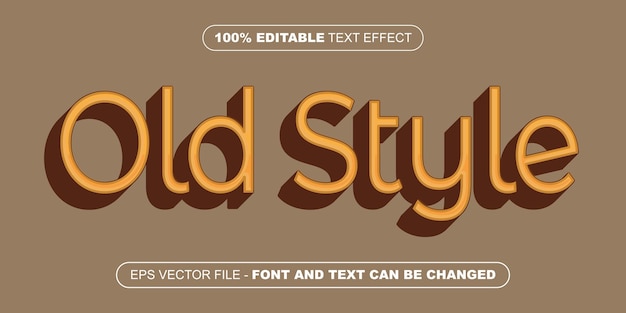 Effet de texte modifiable 3d de style ancien