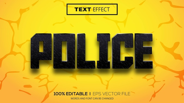 Vecteur effet de texte modifiable 3d thème police vecteur premium