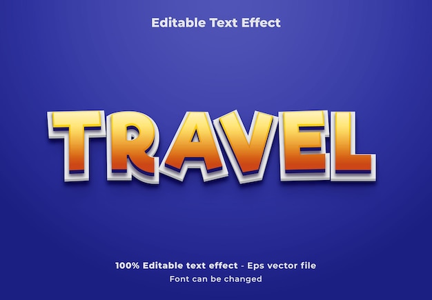 Effet De Texte Modifiable En 3d De Voyage