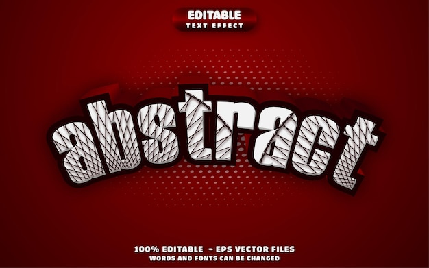 effet de texte modifiable abstrait style graphique abstrait