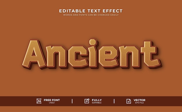Effet de texte modifiable ancien