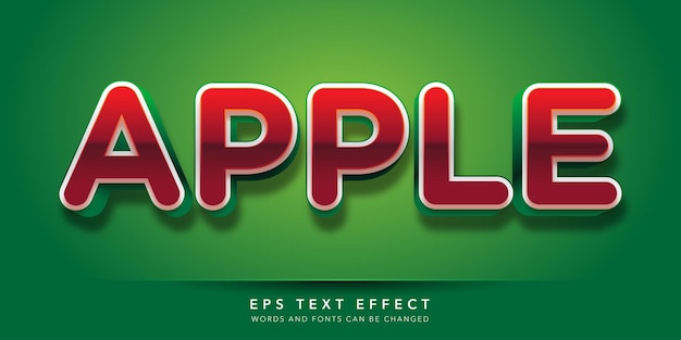 Effet De Texte Modifiable Apple 3d